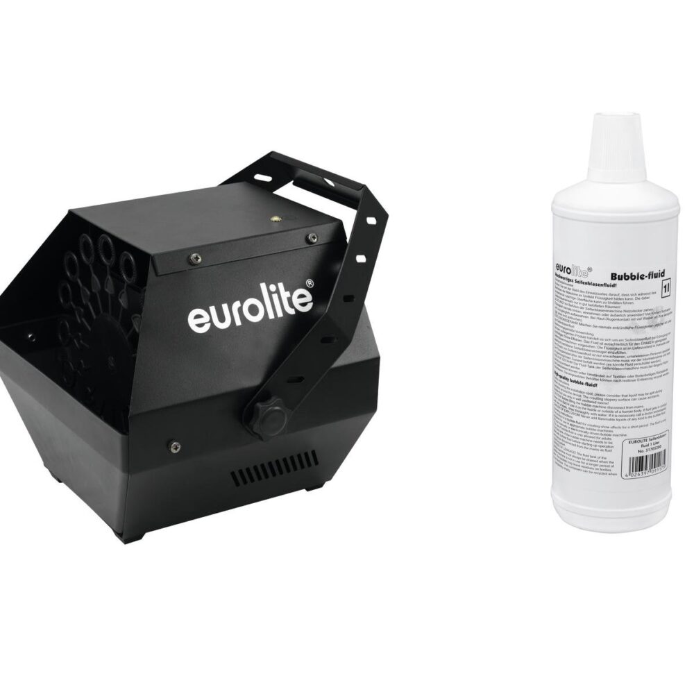 EUROLITE Set B-90 Bubble Machine black + Bubble Fluid 1l