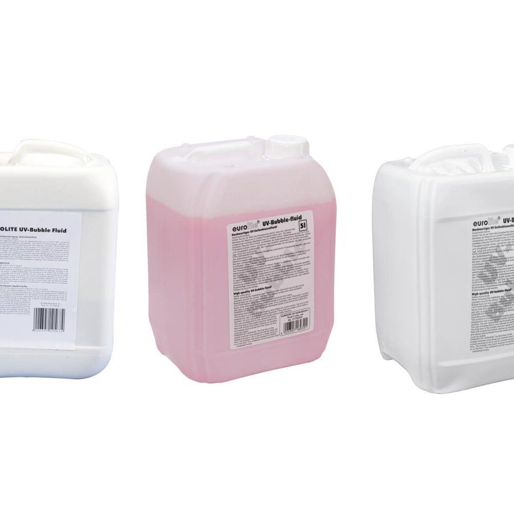 EUROLITE Set 3x UV Bubble Fluid 5l yellow + red + blue