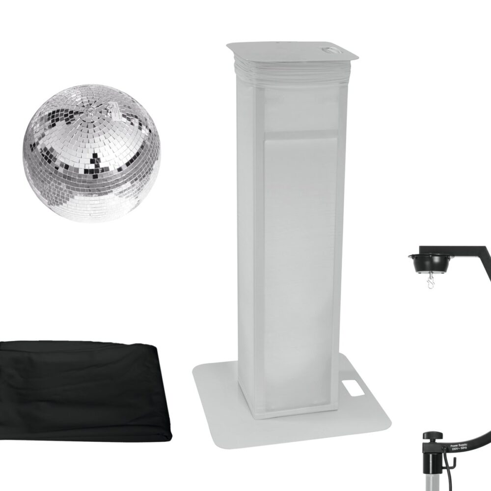 EUROLITE Set Mirror ball 30cm with stage stand variable + Cover black
