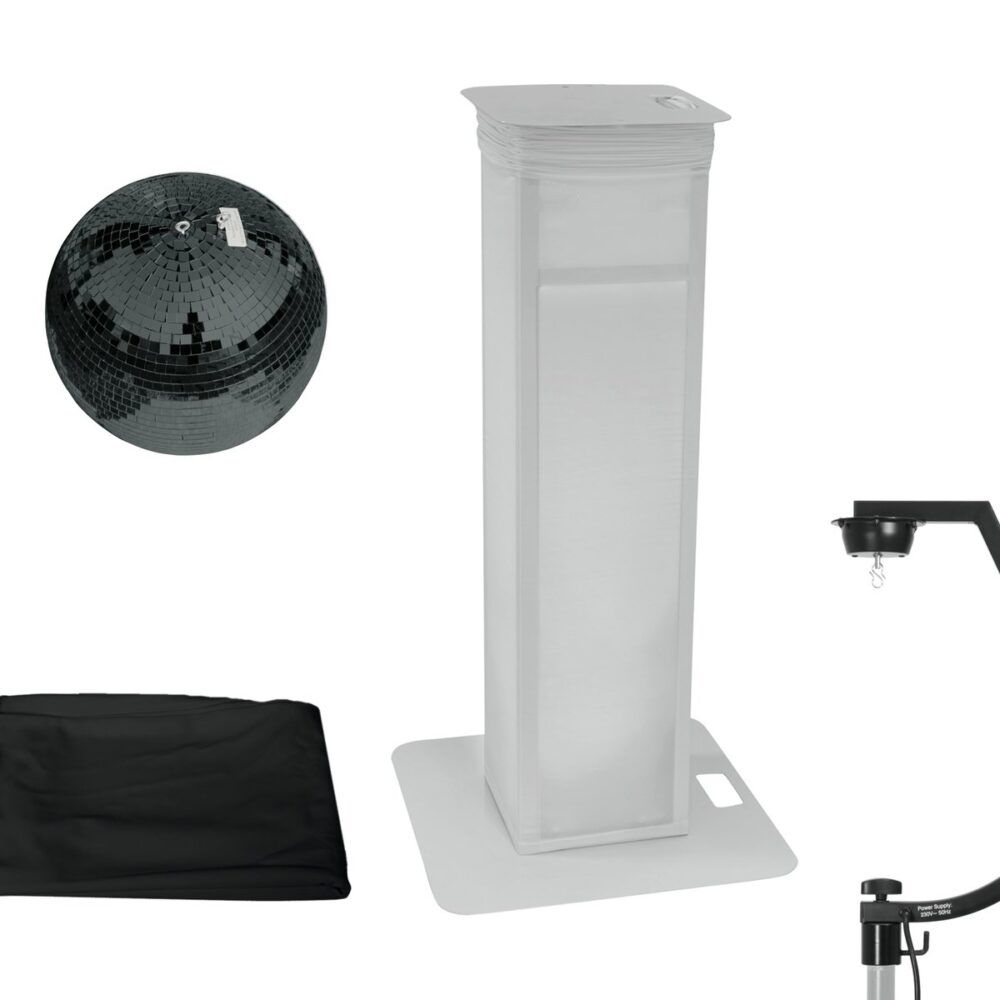 EUROLITE Set Mirror ball 30cm black with stage stand variable + Cover black