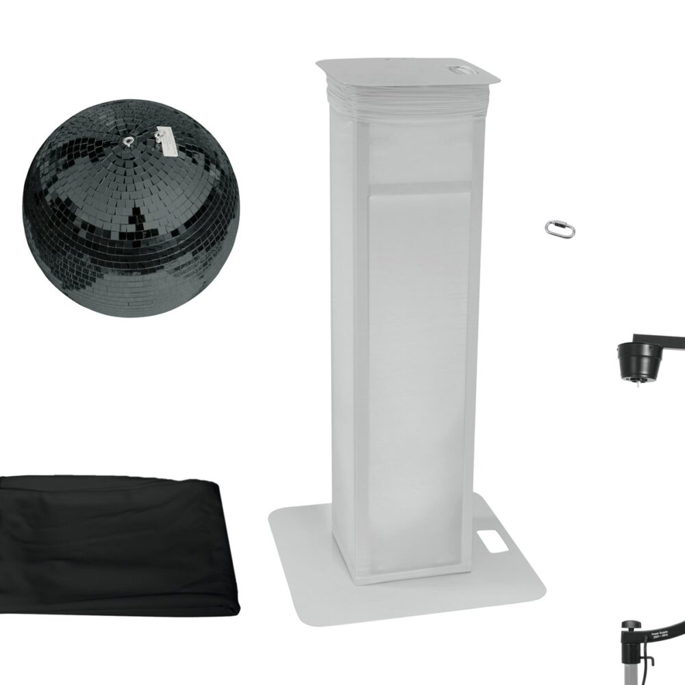 EUROLITE Set Mirror ball 50cm black with Stage Stand variable + Cover black