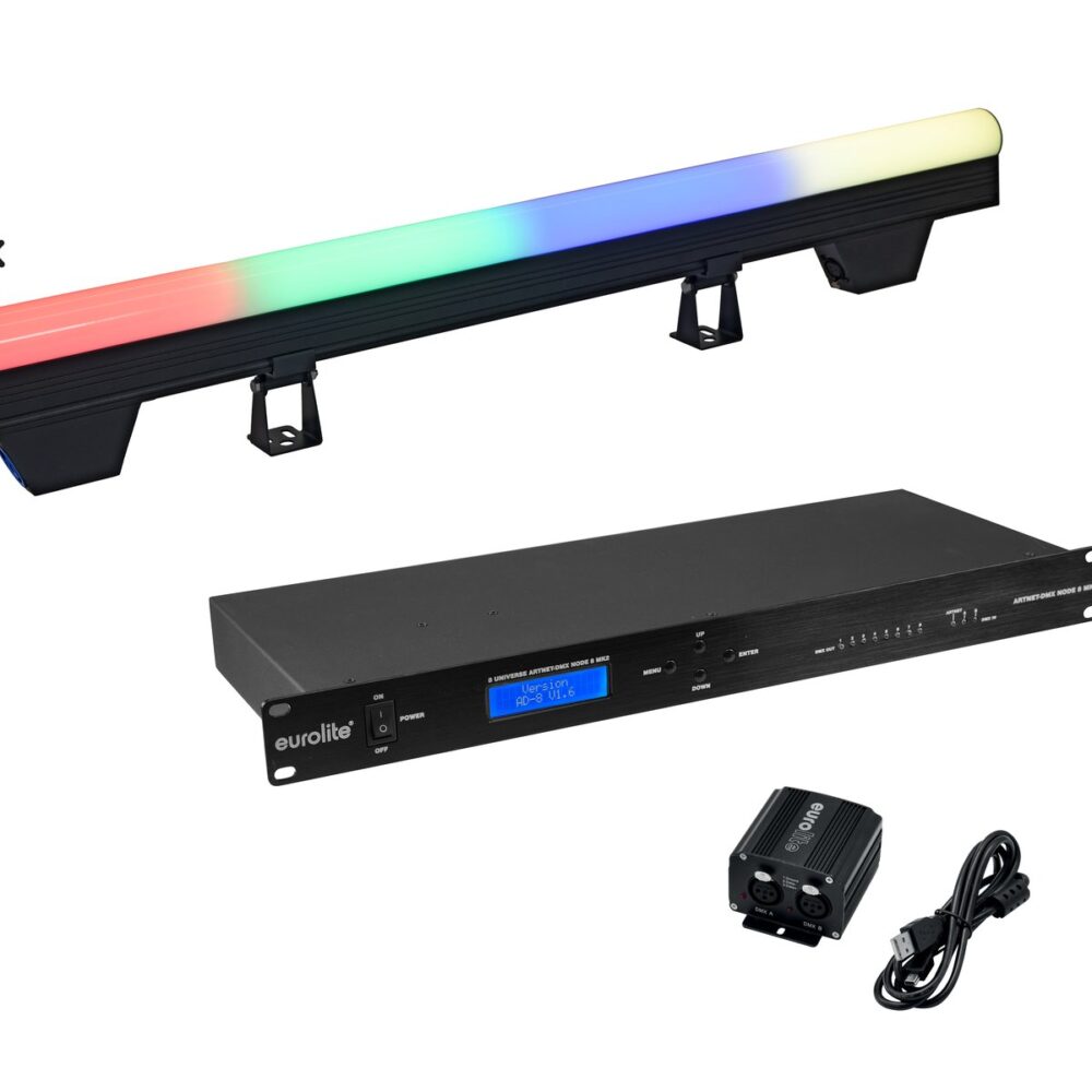 EUROLITE Set 10x LED PT-100/32 Pixel DMX Tube + DMX Software