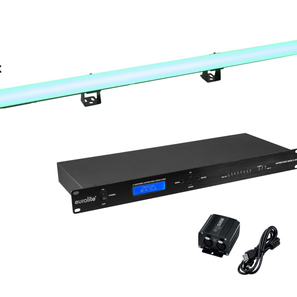EUROLITE Set 10x LED PR-100/32 Pixel DMX Rail + DMX Software