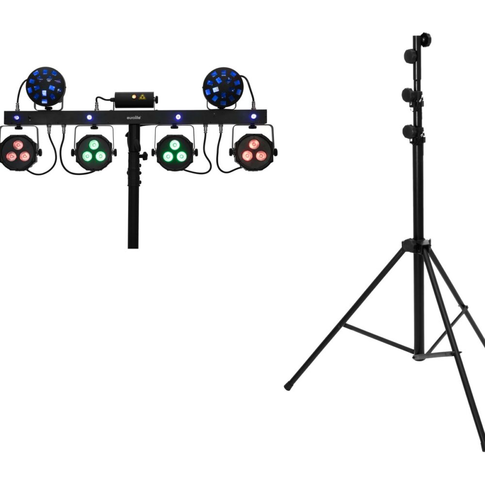 EUROLITE Set LED KLS Laser Bar Next FX Light Set + STV-60-WOT EU Steel Stand black