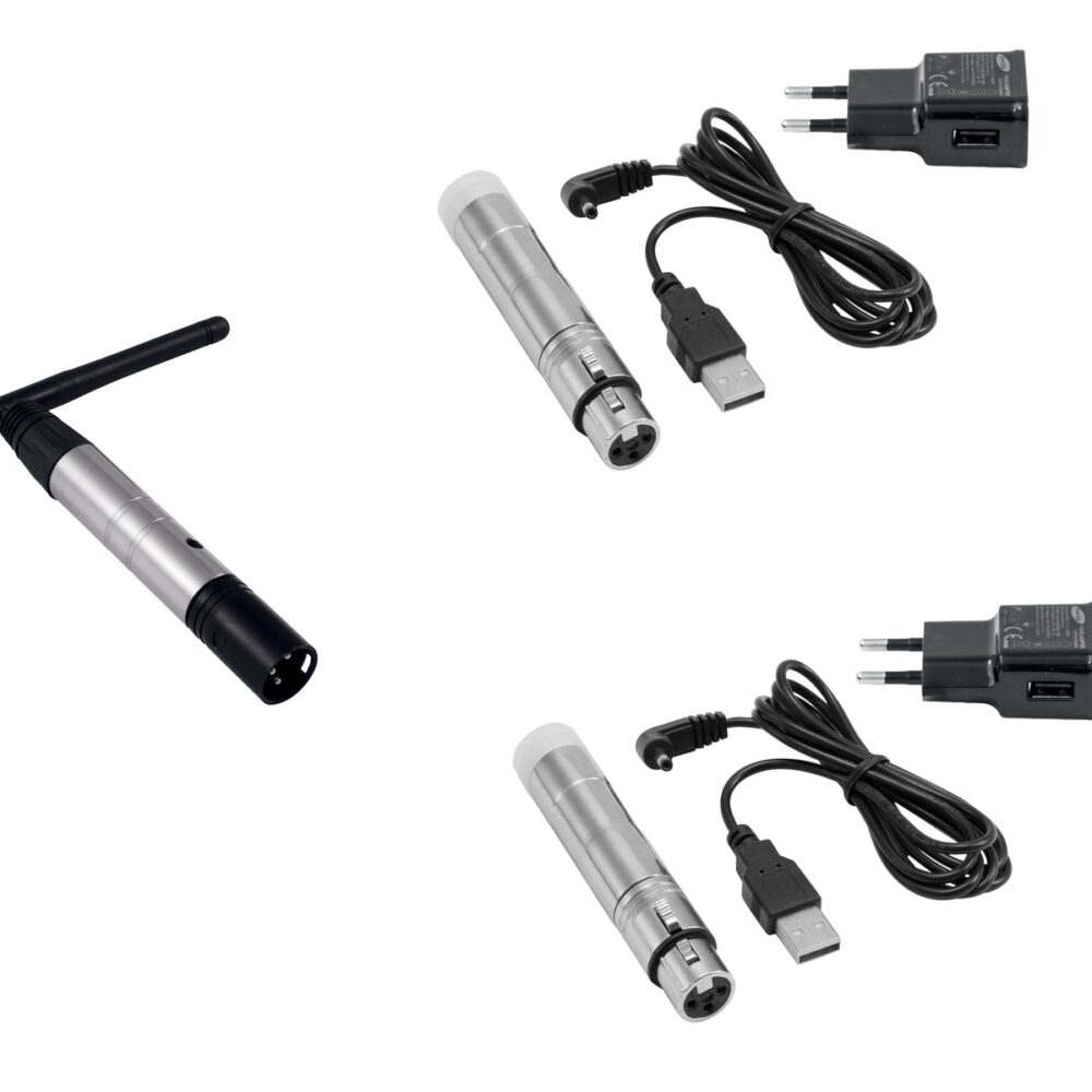 EUROLITE Set QuickDMX 1x Transmitter + 2x AKKU Receiver
