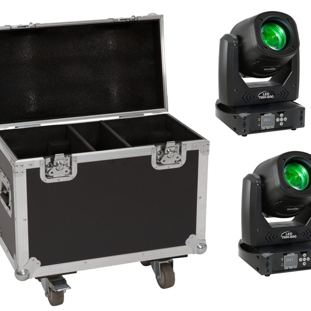 EUROLITE Set 2x LED TMH-B90 + Case with wheels