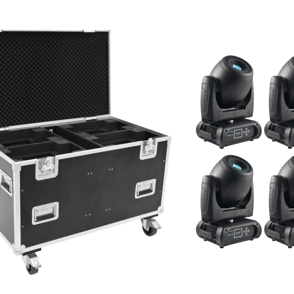 FUTURELIGHT Set 4x DMH-160 MK2 + Case with wheels