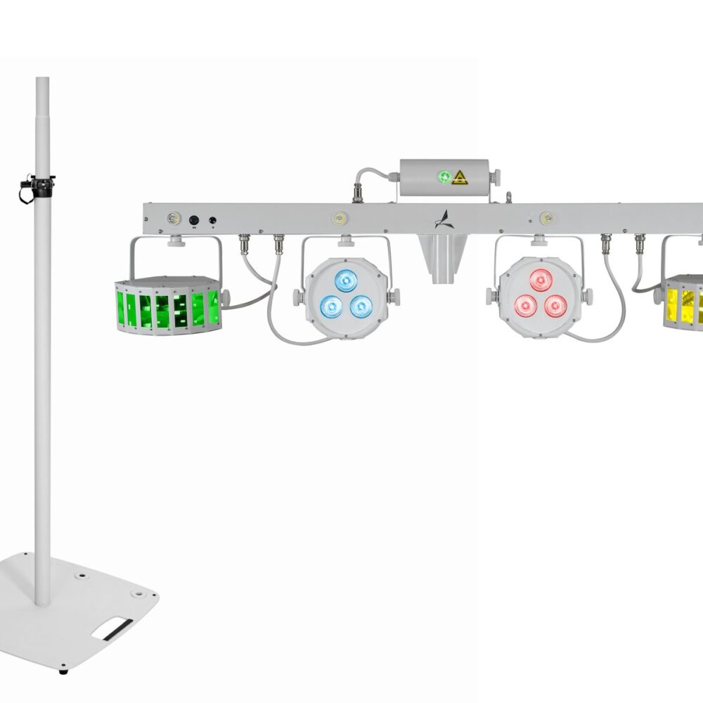 EUROLITE Set LED KLS Laser Bar FX Light Set white + BPS-3 Loudspeaker Stand white