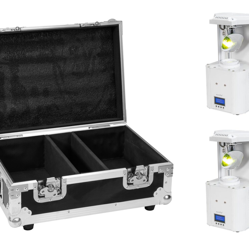 EUROLITE Set 2x LED TSL-350 Scan COB white + Case
