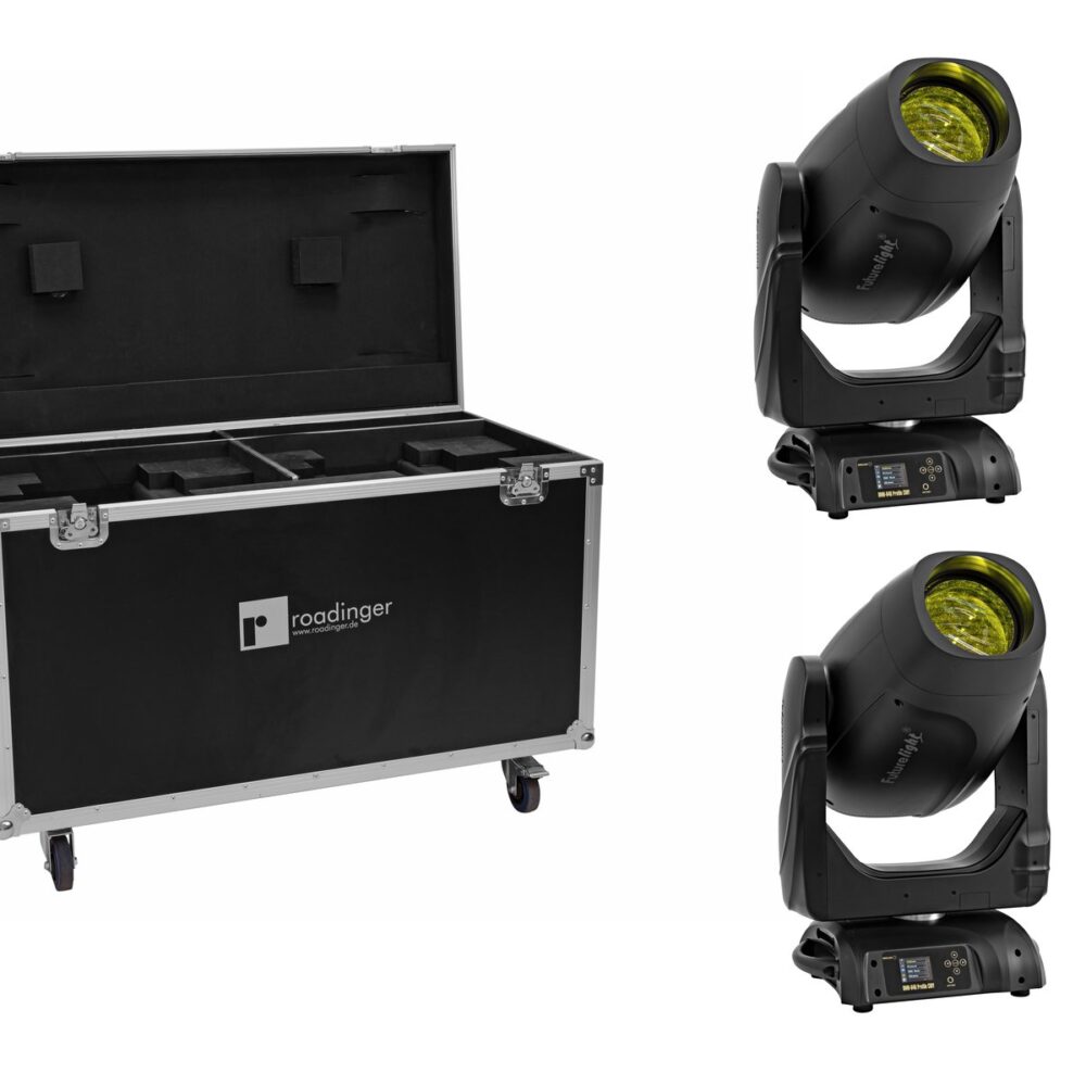 FUTURELIGHT Set 2x DMH-640 Profile CMY + Case with wheels