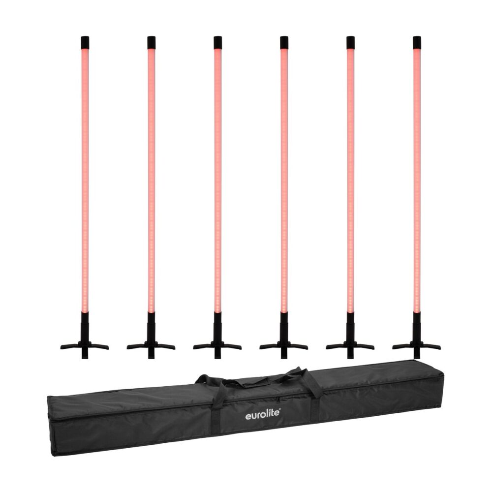 EUROLITE Set 6x LED Neon Stick 134cm RGB + Soft Bag