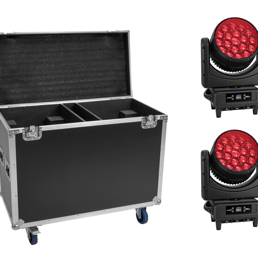 EUROLITE Set 2x LED IP TMH-H760 + Case with wheels