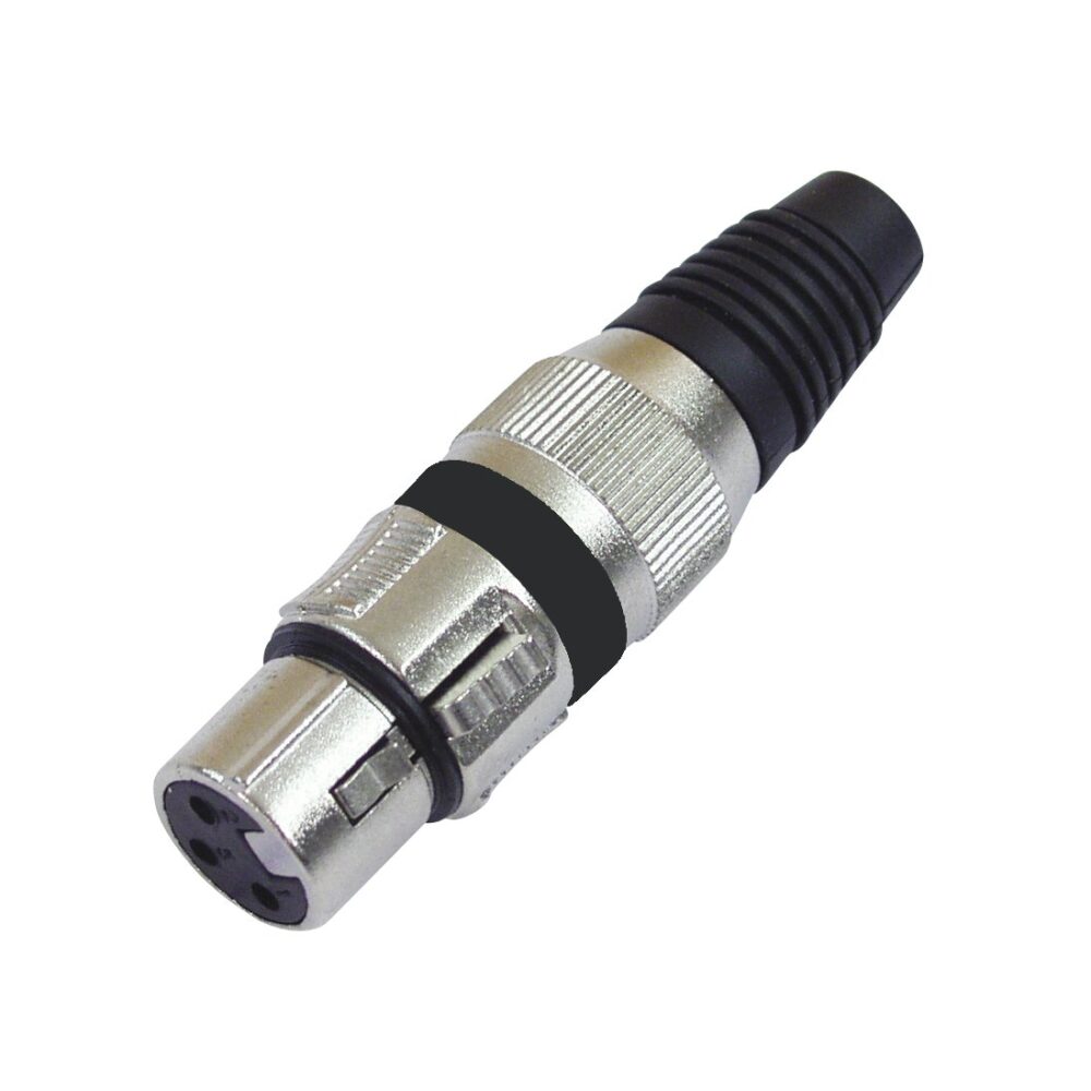 OMNITRONIC XLR socket 3-pin bk 10x