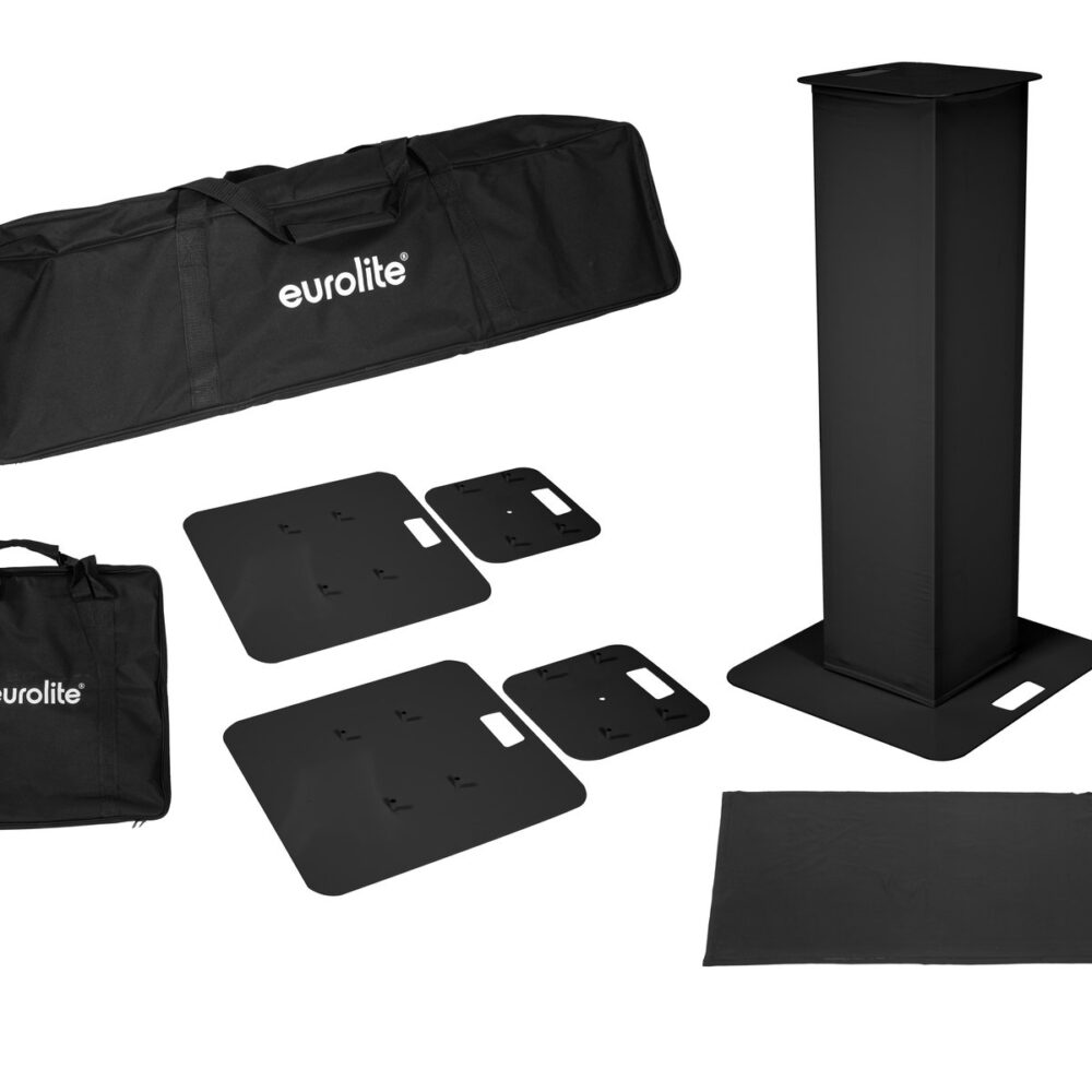 EUROLITE 2x Stage Stand 100cm incl. Cover and Bag, black