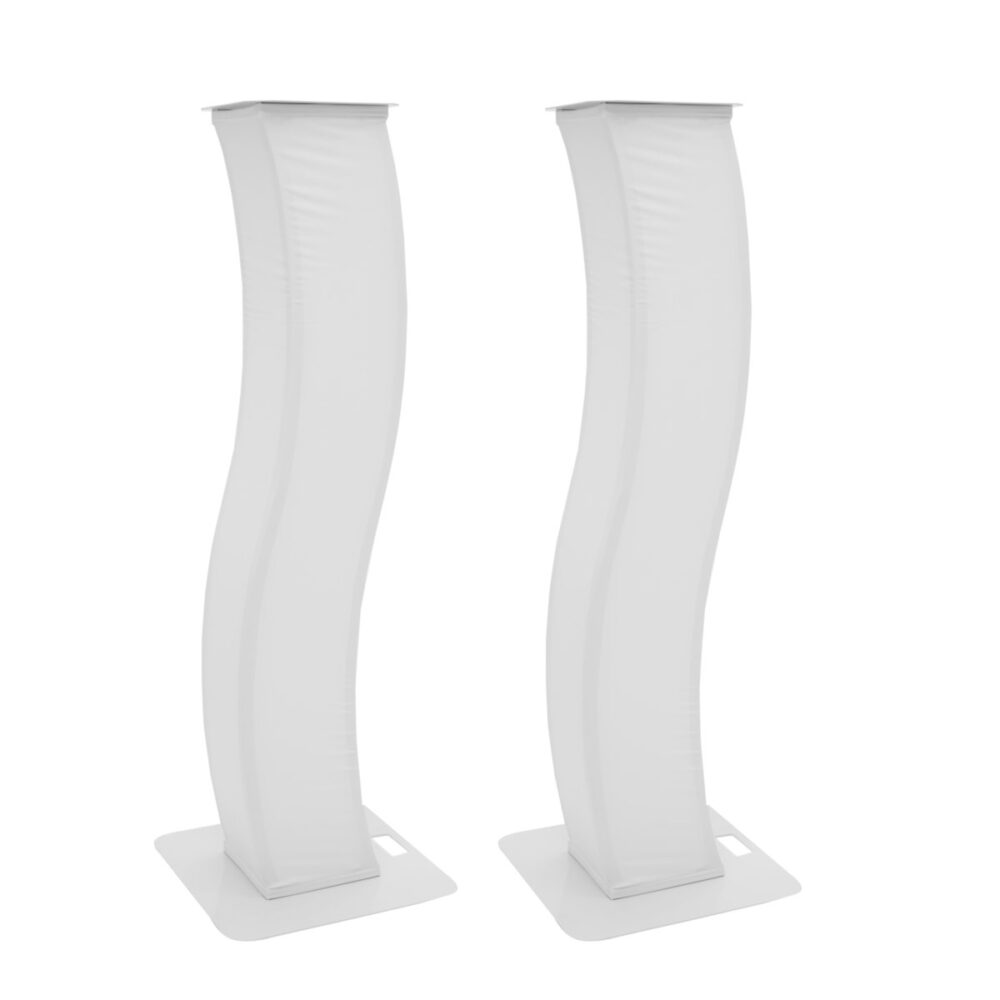 EUROLITE 2x Stage Stand 150cm curved incl. Cover and Bag, white