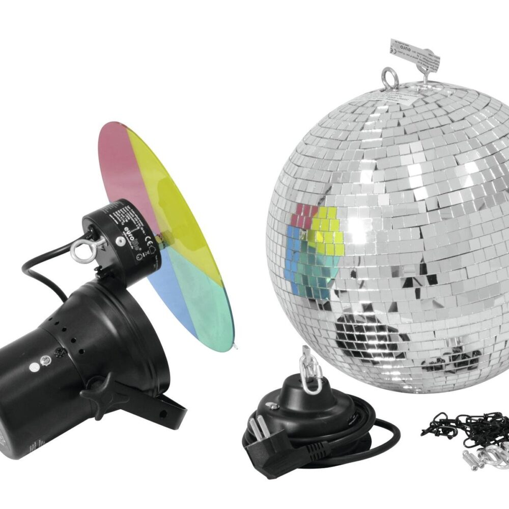 EUROLITE Mirror Ball Set 30cm with Pinspot
