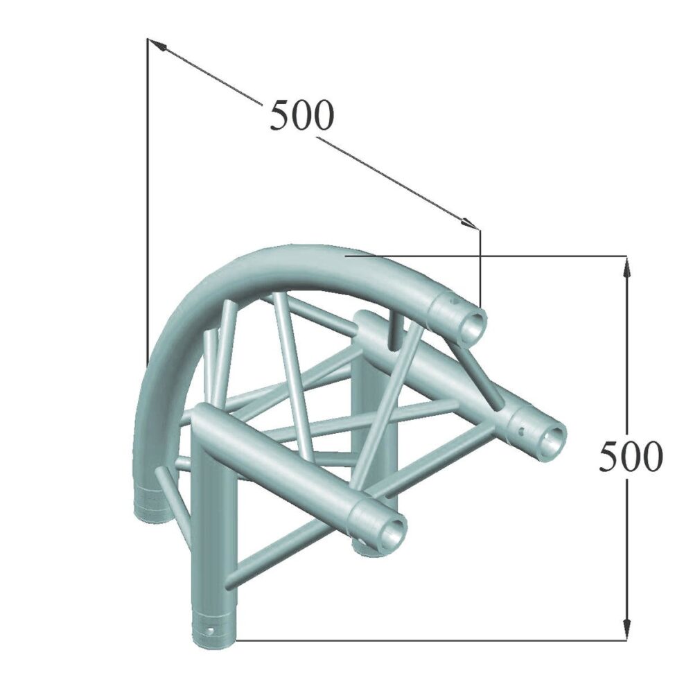 ALUTRUSS TRILOCK 6082AC-24R 2-way Corner 90° /