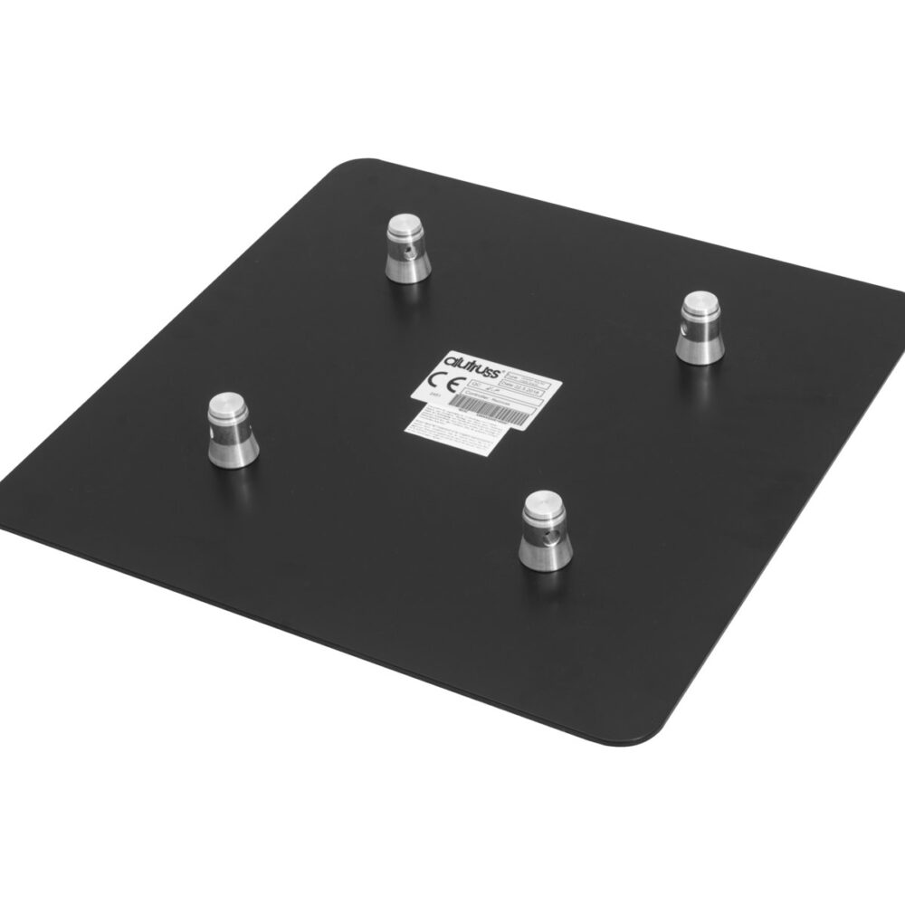 ALUTRUSS QUADLOCK End Plate M10-Male 50cm x 50cm bk